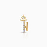 Pendiente Piercing Lurte de Diamantes en Oro Amarillo de 18 Kt