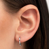Pendiente Piercing Raxel Diamonds Large en Oro Blanco de 18 Kt