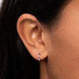 Raxel Diamond Hoop Earring in 18k Rose Gold