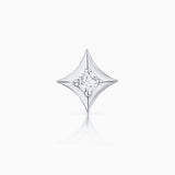 Hadar Wind Rose Piercing Earring in 18k White Gold
