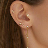 Hadar Wind Rose Piercing Earring in 18k Yellow Gold