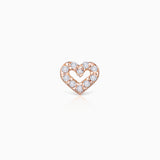 Brinco de piercing de diamante Cheri em ouro rosa 18K