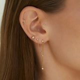 Pendiente Piercing Cheri de Diamantes en Oro Amarillo de 18 Kt