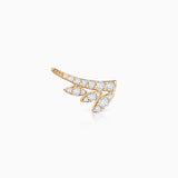 Brinco de piercing Leaf Diamonds em ouro amarelo 18 K