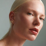 Brincos de diamante Dafne em ouro amarelo 18 K