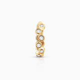 Origine Croisée Diamond Hoop Earring in 18k Yellow Gold