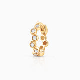 Origine Croisée Diamond Hoop Earring in 18k Yellow Gold