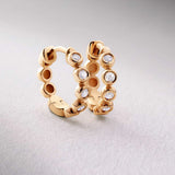 Brincos de argola Origine Diamond em ouro amarelo 18K
