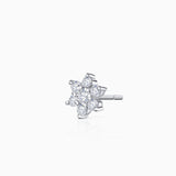 Rosette 0.20 ct Diamond Piercing Earring in 18k White Gold