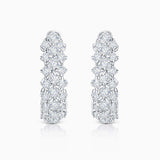 Brincos de diamante sideral moonlight em ouro branco 18K
