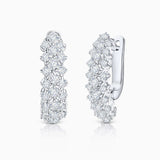 Brincos de diamante sideral moonlight em ouro branco 18K
