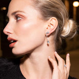 Pendientes Oursin de Aguamarina y Diamantes en Oro Blanco de 18 Kt