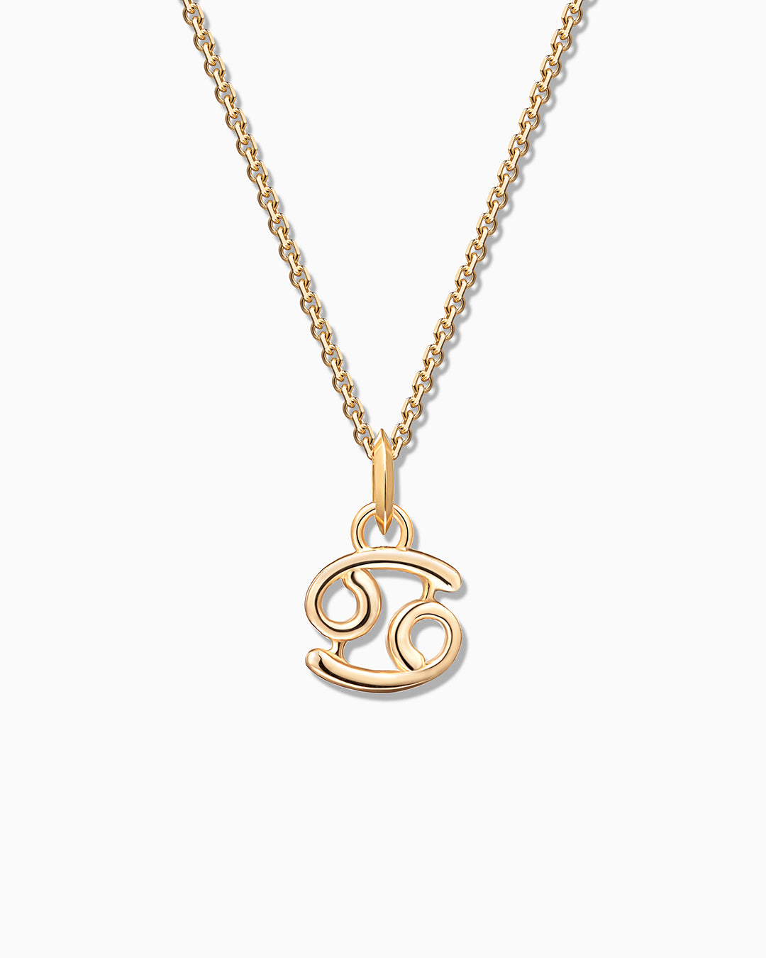 S Cancer Zodiac Charm Pendant in 18k Yellow Gold