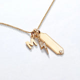 Charm Pingente de diamante Lightning M em ouro amarelo 18 K