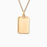 Charm Pingente de medalha L de diamante em ouro amarelo 18K