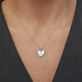 Culpables Heart Diamond Charm Pendant in 18k White Gold
