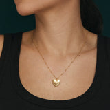 Culpables Heart Charm Pendant in 18k Yellow Gold