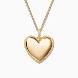 Culpables Heart Charm Pendant in 18k Yellow Gold