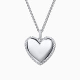 Culpables Heart Charm Pendant in 18k White Gold