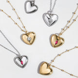 Culpables Heart Diamond Charm Pendant in 18k Yellow Gold
