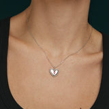 Culpables Heart Ruby Charm Pendant in 18k White Gold