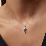 Greta Diamond Necklace in 18k White Gold