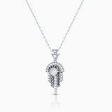 Greta Diamond Necklace in 18k White Gold