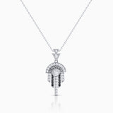 Greta Diamond Necklace in 18k White Gold