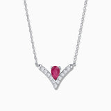 Gargantilha Mia Ruby e Diamond em ouro branco 18K