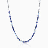 Gargantilla Midnight Rain de Zafiros y Diamantes en Oro Blanco de 18 Kt
