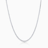 Gargantilla River de Diamantes en Oro Blanco de 18 Kt