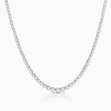 Gargantilla River de Diamantes en Oro Blanco de 18 Kt