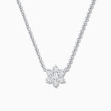 Rosette 0.25 ct Diamond Necklace in 18k White Gold