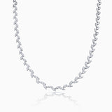 Willow Diamond Necklace in 18k White Gold