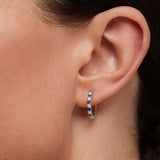 Pendientes Allegra de Zafiros y Diamantes en Oro Blanco de 18 Kt