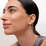 Amelie Aquamarine and Diamond Earrings in 18k White Gold