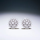 Blossom Diamond Earrings in 18k White Gold