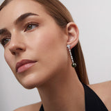 Brett Tahitian Pearl and Diamond Earrings in 18k White Gold