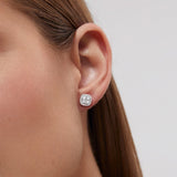 Pendientes Chiara de Diamantes en Oro Blanco de 18 Kt