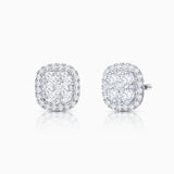Pendientes Chiara de Diamantes en Oro Blanco de 18 Kt