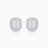 Pendientes Chiara de Diamantes en Oro Blanco de 18 Kt