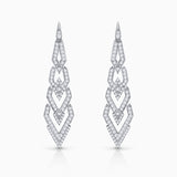 Pendientes Clara de Diamantes en Oro Blanco de 18 Kt