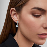 Clarissa Aquamarine and Diamond Earrings in 18k White Gold