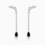 Pendientes Ida de Diamantes en Oro Blanco de 18 Kt