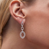 Brincos de diamante Lauren em ouro branco 18K