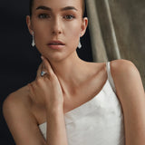 Louise Diamond Earrings in 18k White Gold