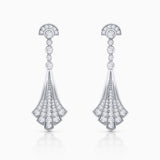 Louise Diamond Earrings in 18k White Gold