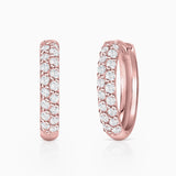 Brincos de diamante fatiado em ouro rosa 18K