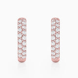 Brincos de diamante fatiado em ouro rosa 18K