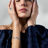 Giselle Sapphire and Diamond Bracelet in 18k White Gold